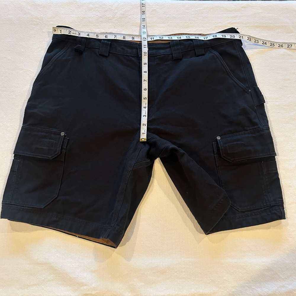 Duluth Trading Canvas Cargo Shorts 100% Cotton Black Size 40 Inseam 11 - Picture 8 of 9